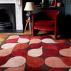 Asiatic romy 14 jive red Multicoloured, Red Living Room Geometric Rug.