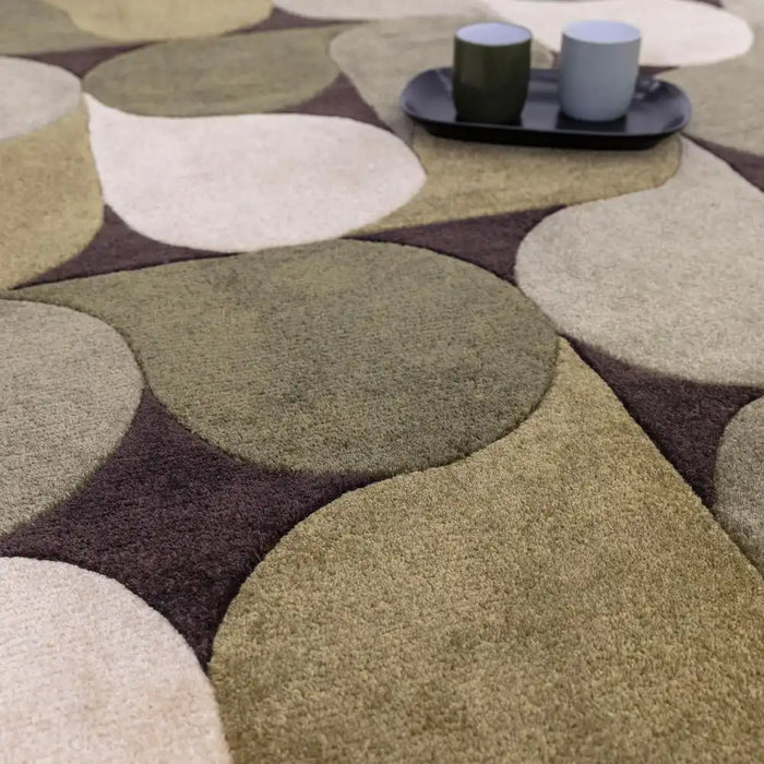 Asiatic romy 15 jive green Green Living Room Geometric Rug.