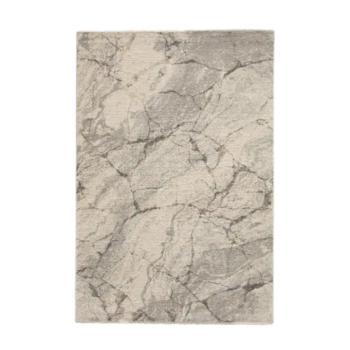 Think Rugs geneva think 1614 silver Grey Living Room Geometric Rug.