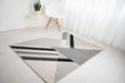 Rug Style balletto 186b grey black Grey, Black Living Room Geometric Rug.