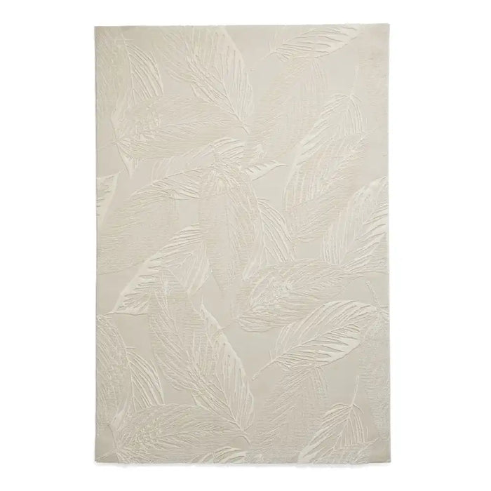 Think Rugs flores by think 1925 cream Ivory, Cream Living Room Shaggy Rug.