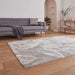 Think Rugs flores by think 1925 grey Grey Living Room Shaggy Rug.
