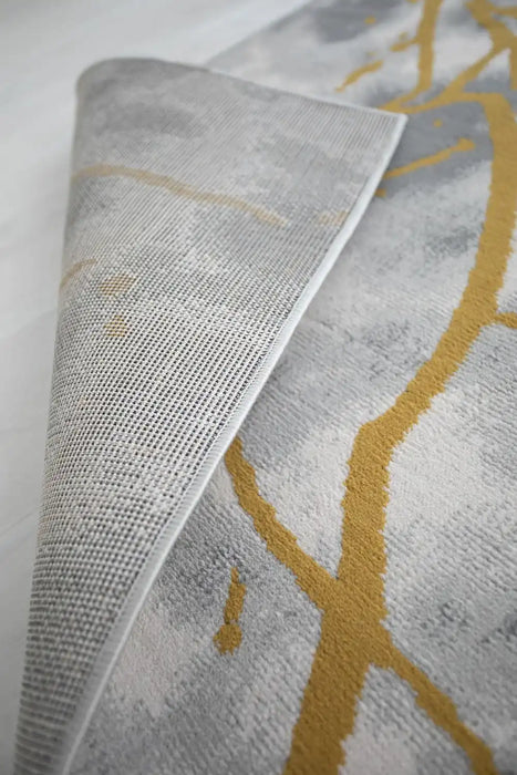 Rug Style balletto 19na beige ochre Yellow, Beige Living Room Geometric Rug.