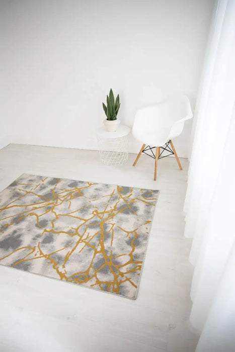 Rug Style balletto 19na beige ochre Yellow, Beige Living Room Geometric Rug.