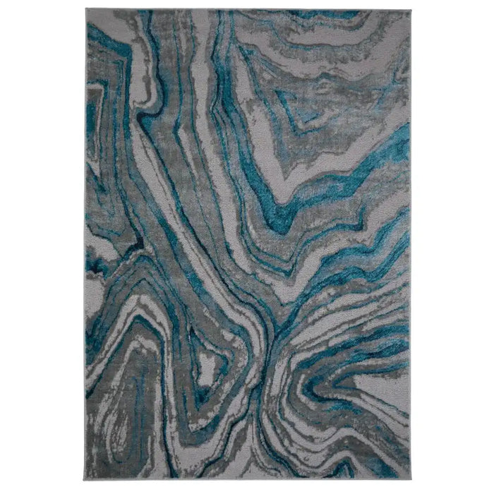 Oriental Weavers zoe 2063 l Blue, Multicoloured Living Room Geometric Rug.