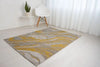 Rug Style balletto 21ea ochre grey Grey, Yellow Living Room Geometric Rug.