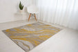 Rug Style balletto 21ea ochre grey Grey, Yellow Living Room Geometric Rug.