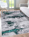 Serdim Rugs emperor 310 aqua Green, Grey Living Room Geometric Rug.
