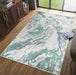 Serdim Rugs emperor 325 picasso aqua Green, Grey Living Room Geometric Rug.