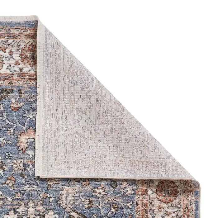 Think Rugs vintage think 35013 blue terracotta Blue, Orange Living Room  Rug.
