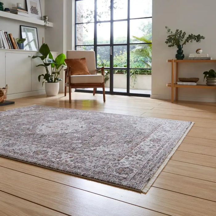 Think Rugs vintage think 35013 grey Grey Living Room  Rug.