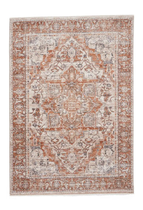 Think Rugs vintage think 35018 terracotta Orange Living Room  Rug.