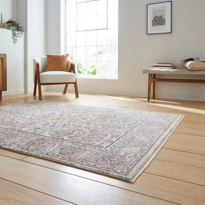 Think Rugs vintage think 35027 beige Beige Living Room  Rug.