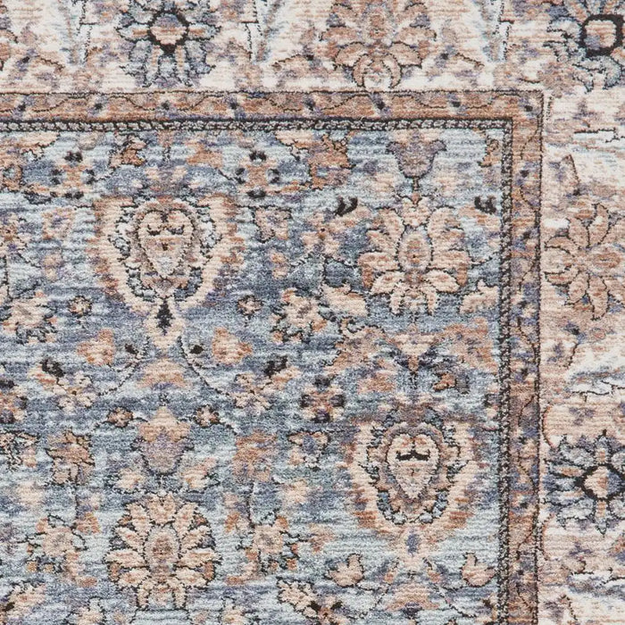 Think Rugs vintage think 35027 blue Blue Living Room  Rug.