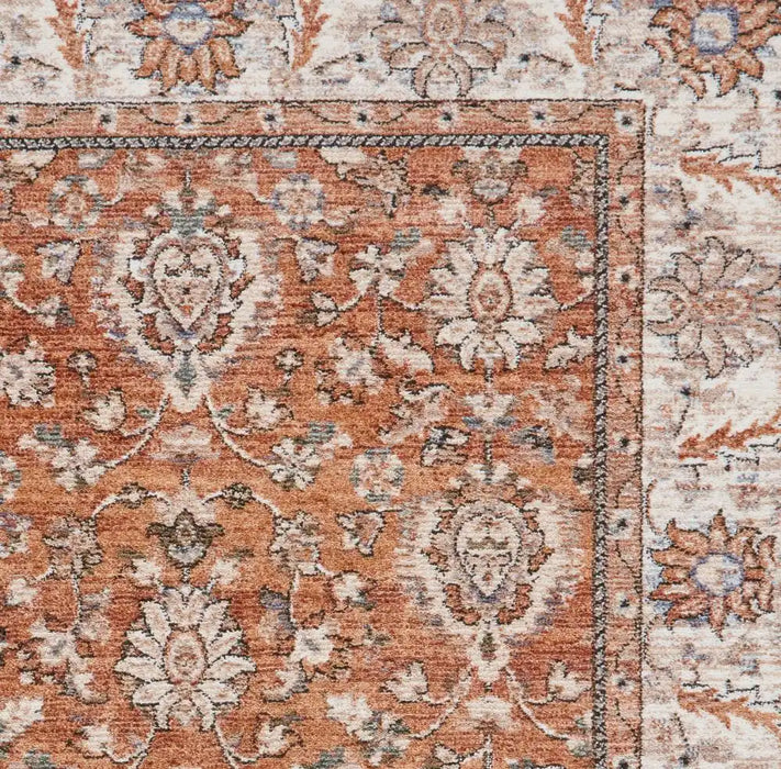 Think Rugs vintage think 35027 terracotta Orange Living Room  Rug.