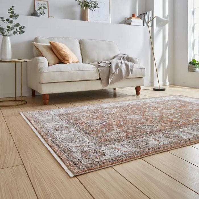 Think Rugs vintage think 35027 terracotta Orange Living Room  Rug.