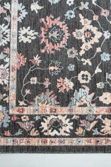 Prestige alia 428gl anthracite sand Beige, Black Living Room  Rug.