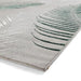 Think Rugs creation 50051 botanical rugs in grey green Green, Grey Living Room Floral Rug.