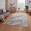 Think Rugs creation 50100 cream beige Grey, Beige, Ivory, Cream Living Room Floral Rug.