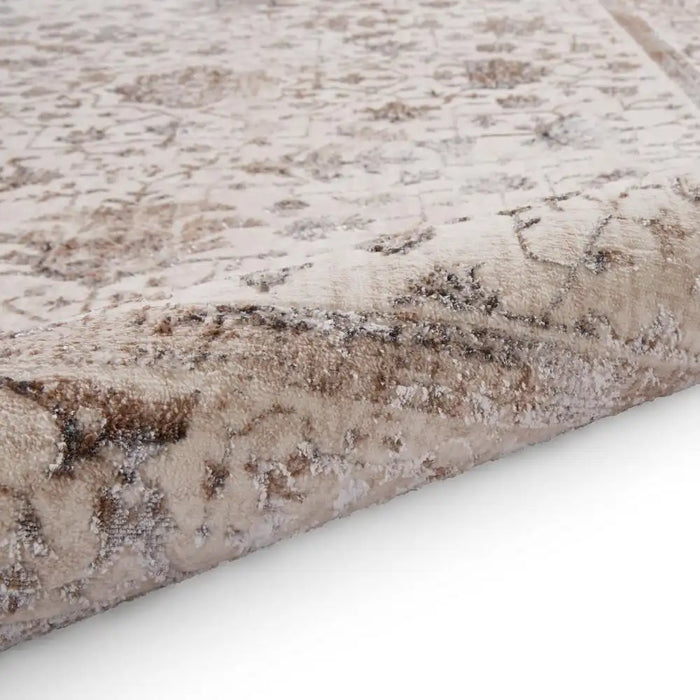 Think Rugs creation 50112 beige silver Grey, Beige Living Room Floral Rug.