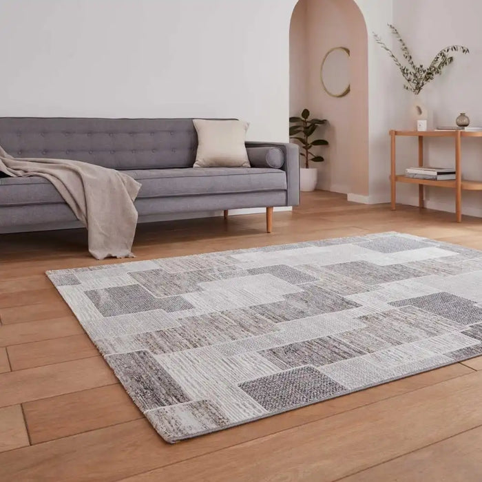Think Rugs creation 50178 brown beige Brown, Beige Living Room Floral Rug.