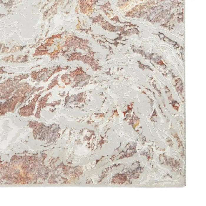 Think Rugs creation 50200 pink blue Ivory, Pink Living Room Floral Rug.