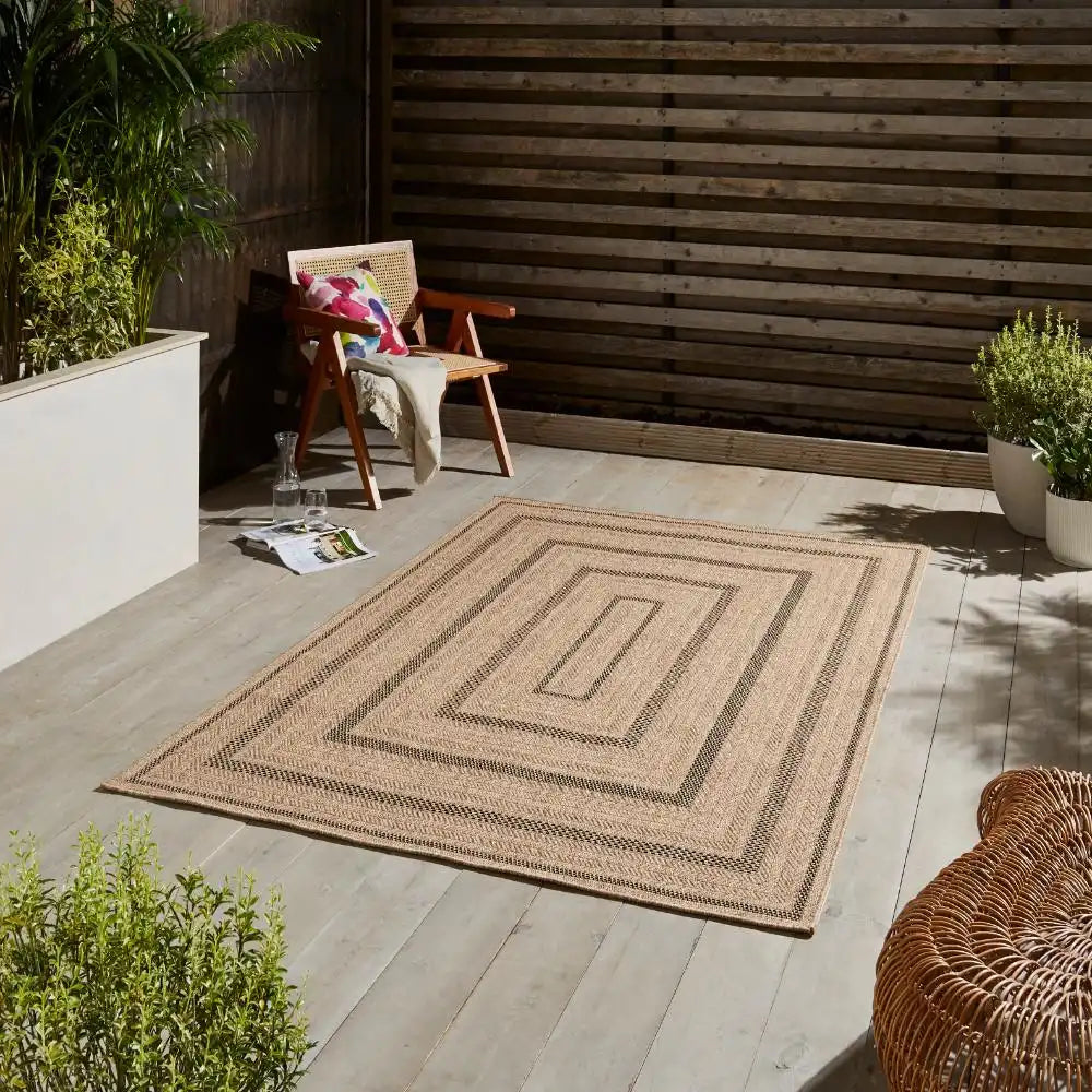 Nomad Indoor Outdoor 5021 Black Brown Rug