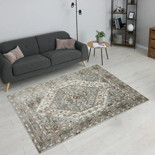 HMC vintage ultimate 552ag blue anthra Blue, Grey Living Room  Rug.