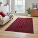 Think Rugs dubai 62098 red Red Living Room  Rug.