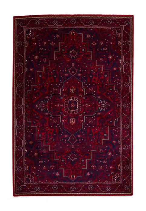 Think Rugs dubai 62101 red Red Living Room  Rug.