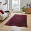 Think Rugs dubai 62101 red Red Living Room  Rug.