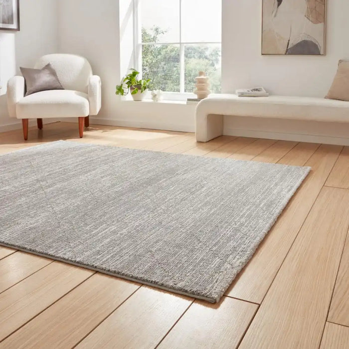 Think Rugs geneva think 62321 grey Grey Living Room Geometric Rug.