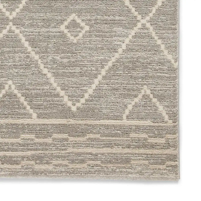 Think Rugs geneva think 62788 silver Grey Living Room Geometric Rug.