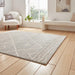 Think Rugs geneva think 62788 silver Grey Living Room Geometric Rug.