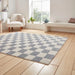 Think Rugs baltimore 66618 blue Blue, Ivory Living Room Geometric Rug.