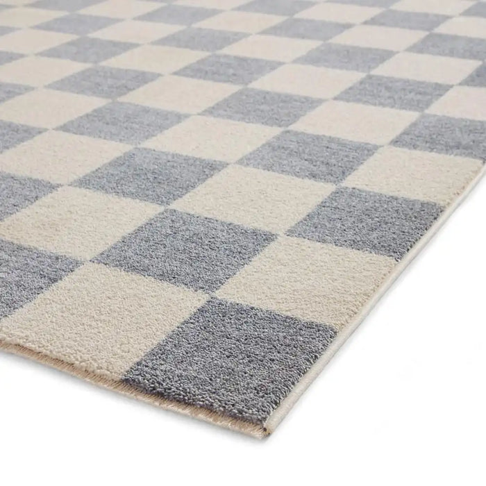 Think Rugs baltimore 66618 blue Blue, Ivory Living Room Geometric Rug.