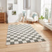 Think Rugs baltimore 66618 green Green, Ivory Living Room Geometric Rug.