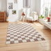 Think Rugs baltimore 66618 grey Grey, Ivory Living Room Geometric Rug.