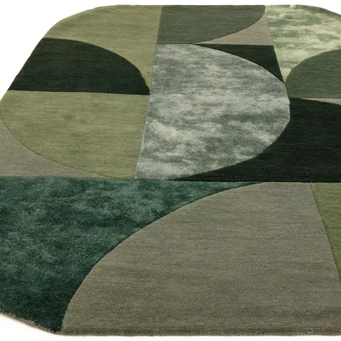 Asiatic matrix asiatic 75 oval forest Green Living Room Wool Rug.