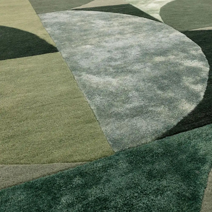 Asiatic matrix asiatic 75 oval forest Green Living Room Wool Rug.