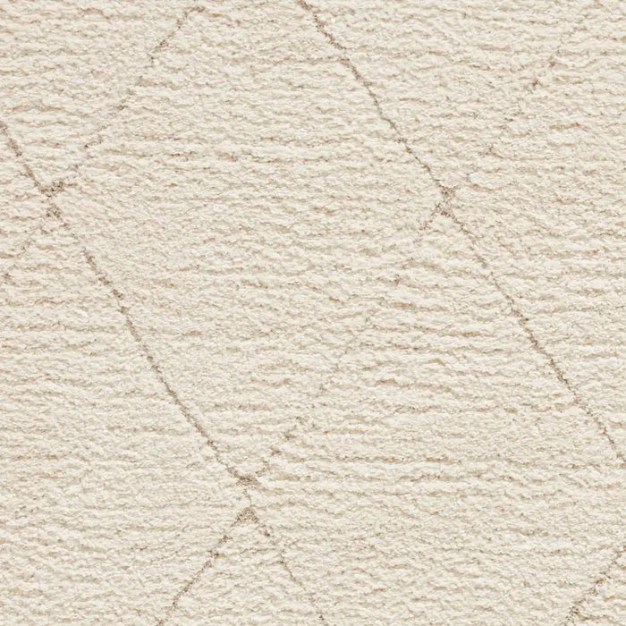 Think Rugs ideal shaggy 80260 cream Ivory Living Room Geometric Rug.