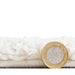 Think Rugs ideal shaggy 80260 cream Ivory Living Room Geometric Rug.