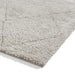 Think Rugs ideal shaggy 80260 silver Grey Living Room Geometric Rug.