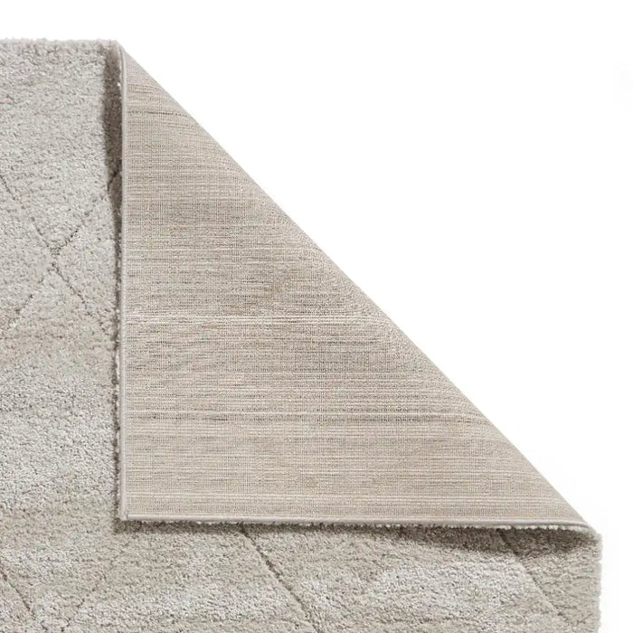Think Rugs ideal shaggy 80260 silver Grey Living Room Geometric Rug.
