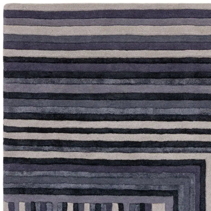 Asiatic matrix asiatic 81 network indigo Blue, Purple Living Room Wool Rug.