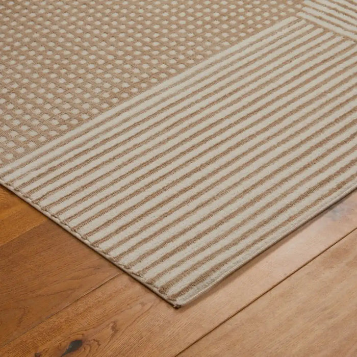 Oriental Weavers manhattan ow 8120 w beige Beige Living Room Geometric Rug.