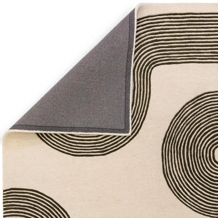 Asiatic matrix asiatic 86 arches forest Green, Ivory Living Room Wool Rug.