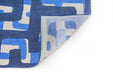 Louis de Poortere kuba 9336 kuba ultramarine Blue Living Room Geometric Rug.