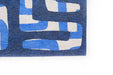 Louis de Poortere kuba 9336 kuba ultramarine Blue Living Room Geometric Rug.