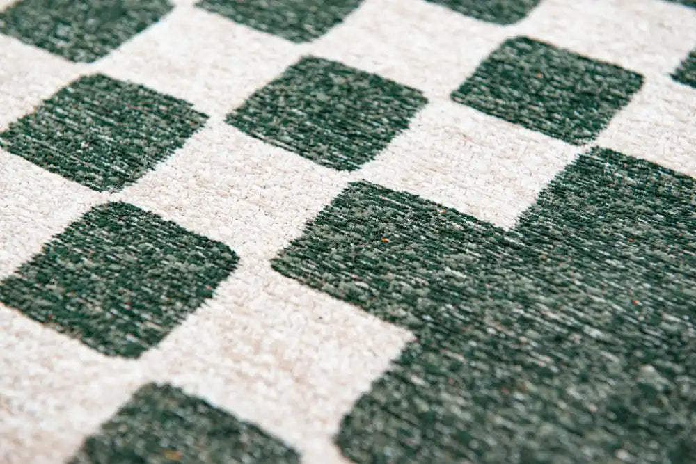 Louis de Poortere chess 9339 chess deep green Green Living Room  Rug.